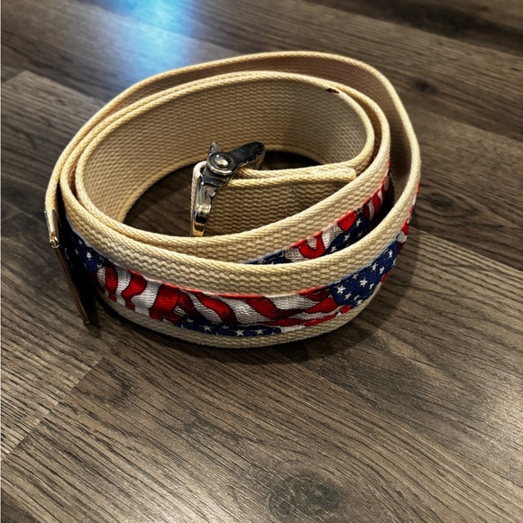 Patriotic Canvas Belt with Flag Design vintage posey 4th of July patriotic - Picture 1 of 9